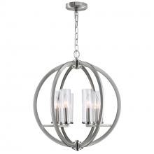 CWI Lighting 9951P19-6-606 - Elton 6 Light Chandelier With Satin Nickel Finish