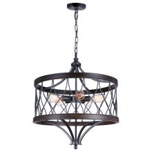 CWI Lighting 9966P23-5-242-B - Amazon 5 Light Drum Shade Chandelier With Gun Metal Finish