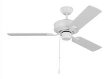 Generation Lighting 3LD48RZW - Linden 48&#39;&#39; traditional indoor matte white ceiling fan with reversible motor