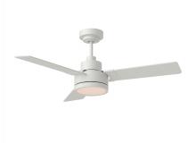 Generation Lighting 3JVR44RZWD - Jovie 44&#34; Dimmable Indoor/Outdoor Integrated LED Indoor Matte White Ceiling Fan with Light Kit W
