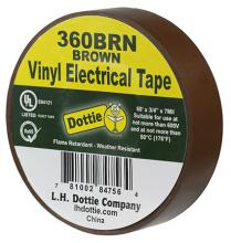 LH Dottie 360BRN - 3/4&#34; X 60&#39; X 7 Mil. Electrical Tape (Bro