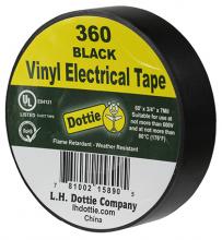 LH Dottie 360 - 3/4&#34; X 60&#39; X 7 Mil. Electrical Tape (Bla