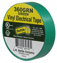 LH Dottie 360GRN - 3/4&#34; X 60&#39; X 7 Mil. Electrical Tape (Gre