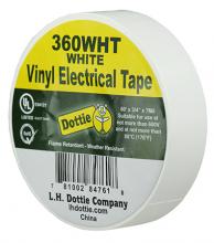 LH Dottie 360WHT - 3/4&#34; X 60&#39; X 7 Mil. Electrical Tape (Whi