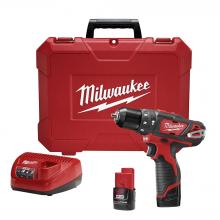 Milwaukee Electric Tool 2408-22 - M12 3/8” Hammer Drill/Driver Kit