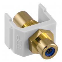 Hubbell Premise Wiring SFRCBFFW - SNAP-FIT, BL RCA/RCA,WH HOUSING