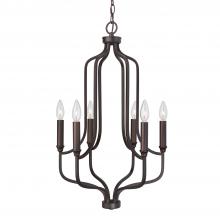 Capital 439261BZ - 6 Light Chandelier