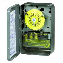 Intermatic T101 - 24-Hour Mechanical Time Switch, 120 VAC, 60Hz, SPST, Indoor Metal Enclosure, 1 Hour Interval