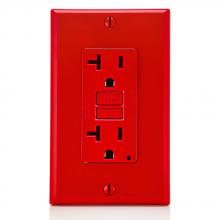 Leviton GFNT2-R - 520R SLIM GFCI W/WP RED