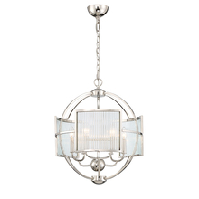 Eurofase 33849-010 - MANILOW,6LT CHANDELIER,POL NKL