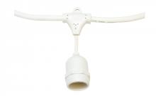 American Lighting LS-MS-24-100-WH - 100&#39; LT STRING,SUSPENDED SCKT,MED BASE,2&#39; SCKT SP,WHITE WIRE,14AWG SJTW,2 PRNG MALE P