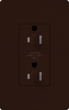 Lutron Electronics CAR-15-DDTR-BR - CLARO 15 A TMPR RESIST DUAL DIM RECPT BR