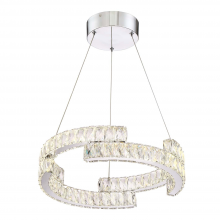 ZEEV Lighting CD10192-LED-CH - LED 20&#34; 4000K Segmental Crystal Ring Chandelier