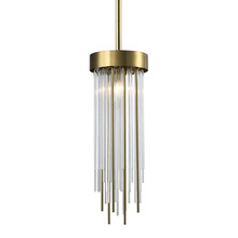 ZEEV Lighting MP40047-1-AGB - 1-Light 6&#34; Round Aged Brass Convertible Flush Crystal Mini-Pendant Light