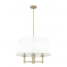 Hunter 19703 - Hunter Briargrove Modern Brass 4 Light Chandelier Ceiling Light Fixture