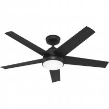 Hunter 52589 - Hunter 52 Inch Skyflow Matte Black Weathermax Indoor / Outdoor Ceiling Fan With Led Light Kit