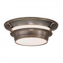  6214-OB - Two Light Old Bronze Drum Shade Flush Mount