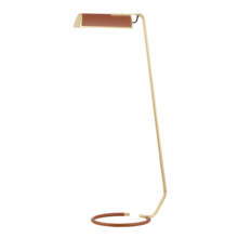  L1297-AGB - 1 LIGHT FLOOR LAMP W/ SADDLE LEATHER