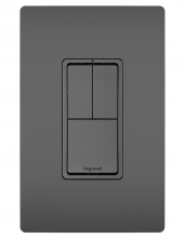 Legrand Radiant RCD113BK - radiant® Two Single-Pole Switches and Single Pole/3-Way Switch, Black