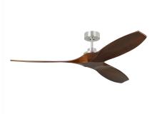 Visual Comfort & Co. Fan Collection 3CLNSM60BS - Collins 60&#34; Smart Indoor/Outdoor Brushed Steel Ceiling Fan with Remote Control and Reversible Mo