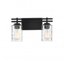  V6-L8-6090-2-BK - Baxter 2-Light Bathroom Vanity Light in Black