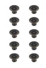 Elegant KB2010-AB-10PK - Corio 1.1&#34; Diameter Antique Bronze Mushroom Knob Multipack (Set of 10)