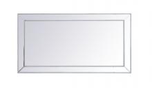 Elegant MR33260S - Iris beaded mirror 60 x 32 inch in antique silver