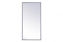 Elegant MR43060BL - Metal Frame Rectangle Mirror 30 Inchx60 Inch in Blue