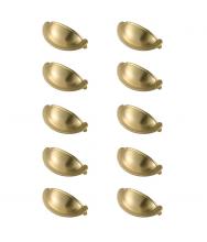 Elegant PL3001-GD-10PK - Claude 2-3/4&#34; Center to Center Brushed Gold Cup Bar Pull Multipack (Set of 10)