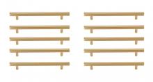 Elegant PL402-7-BR-10PK - Dior 7-9/16&#34; Center to Center Brass Bar Pull Multipack (Set of 10)