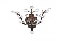 Elegant V2011W16DB/RC - Orchid 1 Light Dark Bronze Wall Sconce Clear Royal Cut Crystal