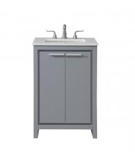 Elegant VF12824GR - 24 In. Single Bathroom Vanity Set in Grey