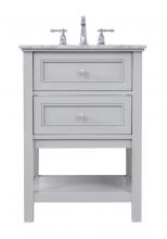 Elegant VF27024GR - 24 In. Single Bathroom Vanity Set in Grey