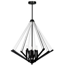 Dainolite ALT-278C-MB - 8LT Chandelier, MB With Clear Acrylic