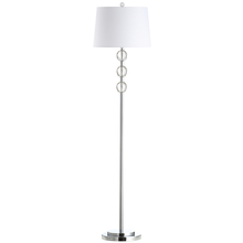 Dainolite C182F-PC - 1LT Crystal Floor Lamp, PC w/ White Shade