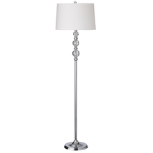 Dainolite C33F-PC - 1LT Floor Lamp Cut Crystal Ball w/Wh Shd