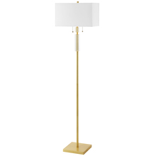 Dainolite DM231F-AGB - 2LT Incandescent Floor Lamp, AGB w/ WH Shade