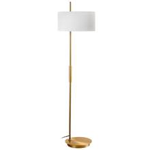 Dainolite FTG-622F-AGB-WH - 1LT Incandescent FloorLamp, AGB w/ WH Shade