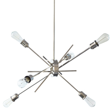 Dainolite NEB-336P-BC - 6LT Pendant, Burnished Chrome Finish