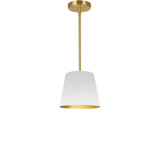 Dainolite ODR-XS-692 - 1LT Oversized Drum Pendant X-Small, WH/GLD Shade