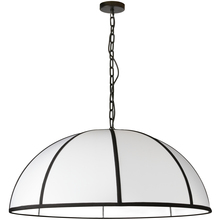 Dainolite PTO-401P-MB-BW - 1LT Incandescent Pendant, MB With WH Shade & BK trim