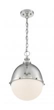 Nuvo 60/7040 - Ronan - 1 Light Pendant with Opal Glass - Polished Nickel Finish