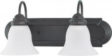 Nuvo 62/1024 - 2 Light - Ballerina LED 18&#34; Vanity Wall Fixture - Mahogany Bronze Finish - Frosted Glass - Lamps