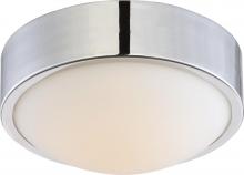 Nuvo 62/771 - Perk - 9&#39;&#39; LED Flush with White Glass - Polished Nickel Finish