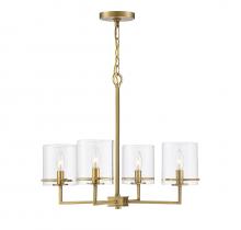 Savoy House Meridian M10076NB - 4 LT Chandelier in Natural Brass *M15