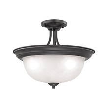 ELK Home 2103SF/10 - Thomas - Bristol Lane 3-Light Semi Flush Mount in Oil Rubbed Bronze with White Glass