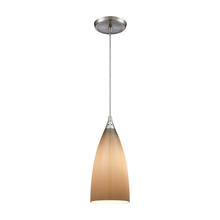 ELK Home 2584/1 - Vesta 1-Light Mini Pendant in Satin Nickel with Gray-plated Blown Glass