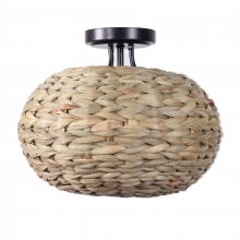  47830/1 - Cove 13.75'' Wide 1-Light Semi Flush Mount - Oil Natural