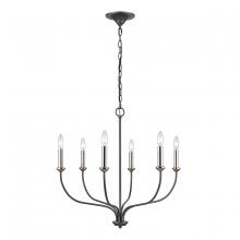 ELK Home 63096/6 - Madeline 25.75&#39;&#39; Wide 6-Light Chandelier - Dark Gray