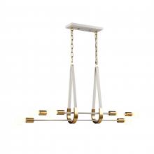 ELK Home 69315/6 - Sabine 42&#39;&#39; Wide 6-Light Linear Chandelier - Textured White with Brushed Gold